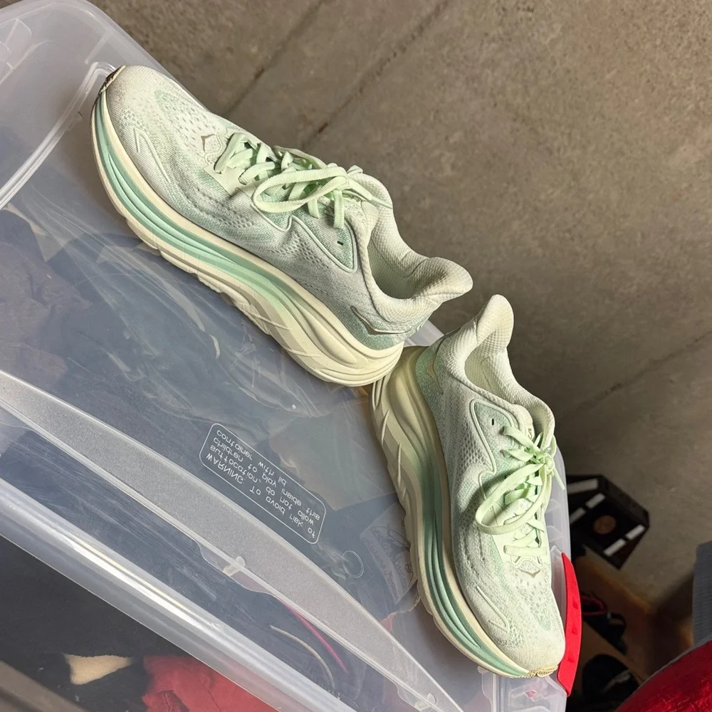 Hoka Light Green Athletic Shoes - Picture 4 of 8